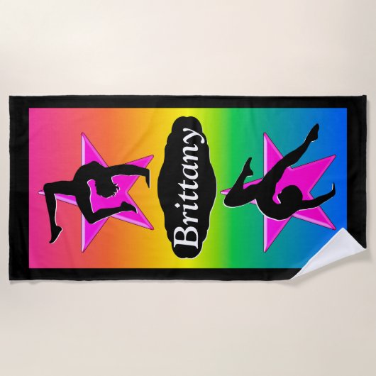 GEWELDIGE GEPERSONALISEERDE GYMNASTIEK STRANDHANDD STRANDLAKEN (Voorkant)