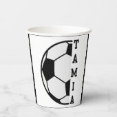 Geweldige Gepersonaliseerde Naam Voetbal Sport Papieren Bekers (Achterkant)