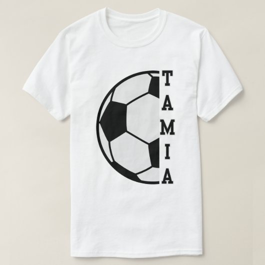 Geweldige Gepersonaliseerde Naam Voetbal Sport T-shirt (Design voorkant)