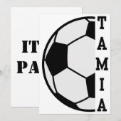 Geweldige gepersonaliseerde naam voetbal sportarti kaart (Voorkant / Achterkant)