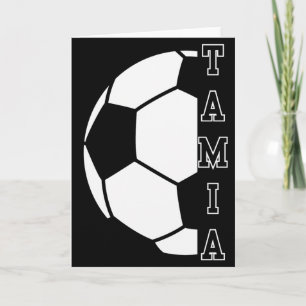 Geweldige gepersonaliseerde naam voetbal sportkids kaart