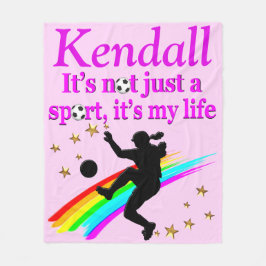 GEWELDIGE GEPERSONALISEERDE VOETBAL MEISJE FLEECE 