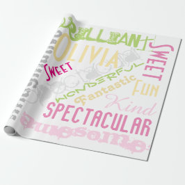 Geweldige Gepersonaliseerde Zachte Pastels Iedere Cadeaupapier