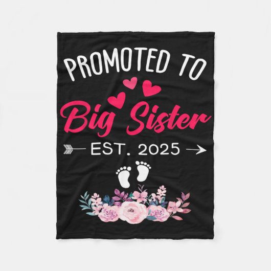 Geweldige gepromoveerd tot Big SIS 2025 Eerste kee Fleece Deken (Voorkant)