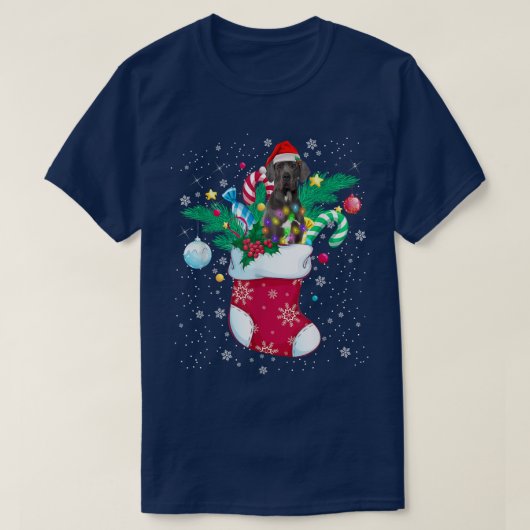 Geweldige gesteente in Sock Funny met kerstlampjes T-shirt (Design voorkant)