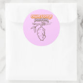 Geweldige getal ronde sticker (Tas)