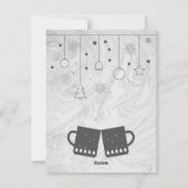 Geweldige, Geweldige, grijze kerstbeker van Tea Feestdagenkaart (Achterkant)