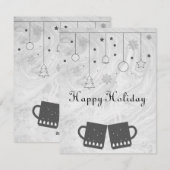 Geweldige, Geweldige, grijze kerstbeker van Tea Feestdagenkaart (Voorkant / Achterkant)