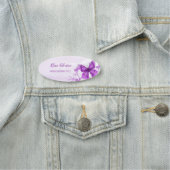 Geweldige geweldige Paarse vlinder met een geweldi Naamplaatje (In situ)