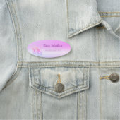 Geweldige geweldige Paarse vlindermerknaam met een Naamplaatje (In situ)