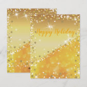 Geweldige, Geweldige, prachtige Gold-kerst Feestdagenkaart (Voorkant / Achterkant)