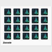Geweldige, Geweldige, prachtige kerstboom Vierkante Sticker (Vel)