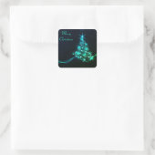 Geweldige, Geweldige, prachtige kerstboom Vierkante Sticker (Tas)