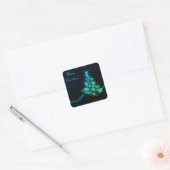Geweldige, Geweldige, prachtige kerstboom Vierkante Sticker (Envelop)