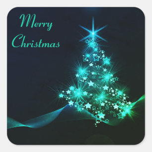 Geweldige, Geweldige, prachtige kerstboom Vierkante Sticker
