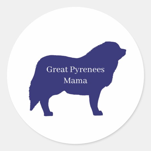 Geweldige Geweldige Pyreneeën Ronde Sticker (Voorkant)