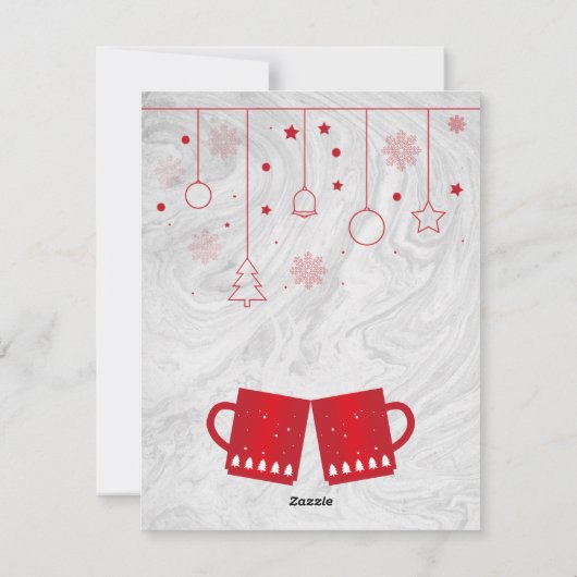 Geweldige, Geweldige Rode Kerstbeker van Tea Feestdagenkaart (Achterkant)