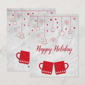 Geweldige, Geweldige Rode Kerstbeker van Tea Feestdagenkaart (Voorkant / Achterkant)