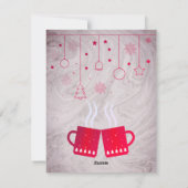 Geweldige, Geweldige, roze kerstbeker van Tea Feestdagenkaart (Achterkant)