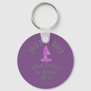 Geweldige gewoon een meisje houdt van Floss Dance Sleutelhanger