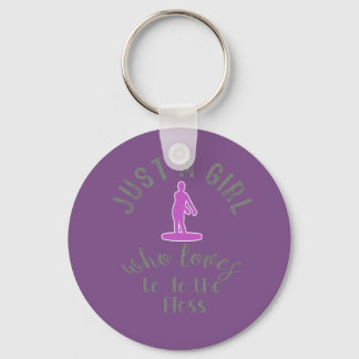 Geweldige gewoon een meisje houdt van Floss Dance Sleutelhanger