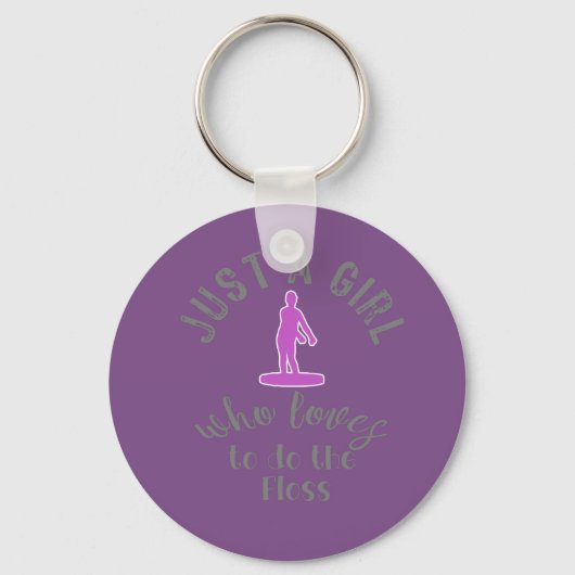Geweldige gewoon een meisje houdt van Floss Dance  Sleutelhanger (Voorkant)