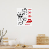 Geweldige gezicht en Rage Guy vinden Fluv Poster (Keuken)
