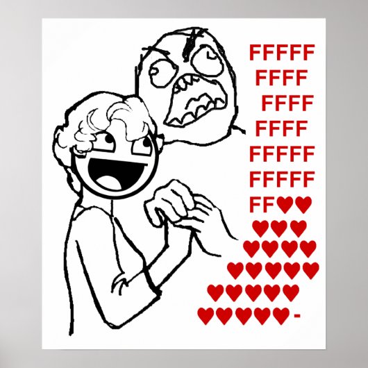 Geweldige gezicht en Rage Guy vinden Fluv Poster (Voorkant)