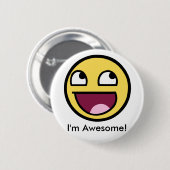 Geweldige gezicht - Im Geweldige Ronde Button 5,7 Cm (Voorkant /achterkant)