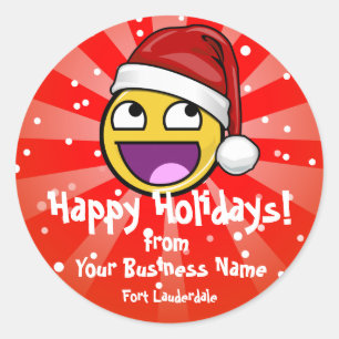 Geweldige Gezicht Meme Santa Hat Zakelijke Sticker
