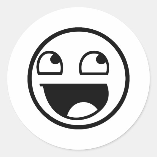 Geweldige gezicht ronde sticker (Voorkant)