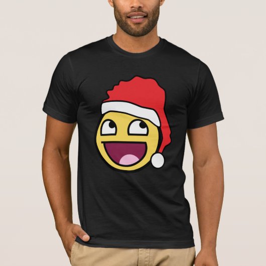 Geweldige gezicht Santa Dark Bella Canvas T-Shirt (Voorkant)