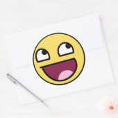 Geweldige gezicht sticker. ronde sticker (Envelop)