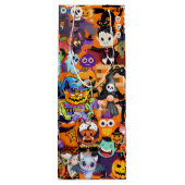 Geweldige gezichten van Halloween Wijn Cadeautas (Achterkant)