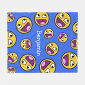 Geweldige gezichtsinternetthema fleece deken (Voorkant (Horizontaal))