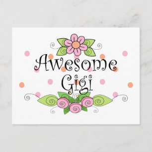 Geweldige Gigi T-shirt Briefkaart