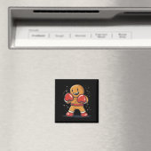 Geweldige Gingerbread Man met Boxing Handschoenen Magneet (Insitu (Vaatwasser))