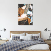 Geweldige gitaar canvas afdruk (Insitu (Slaapkamer))