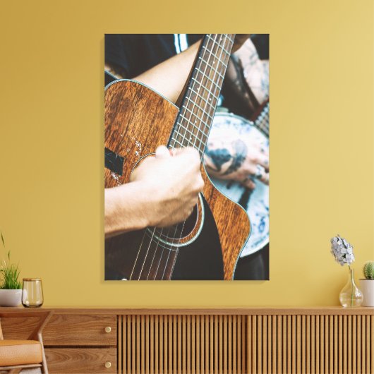 Geweldige gitaar canvas afdruk (Insitu (Woonkamer))
