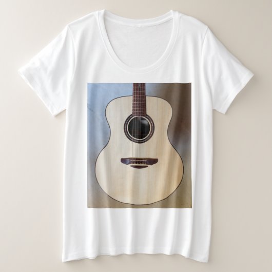 Geweldige gitaar grote maat t-shirt (Design voorkant)