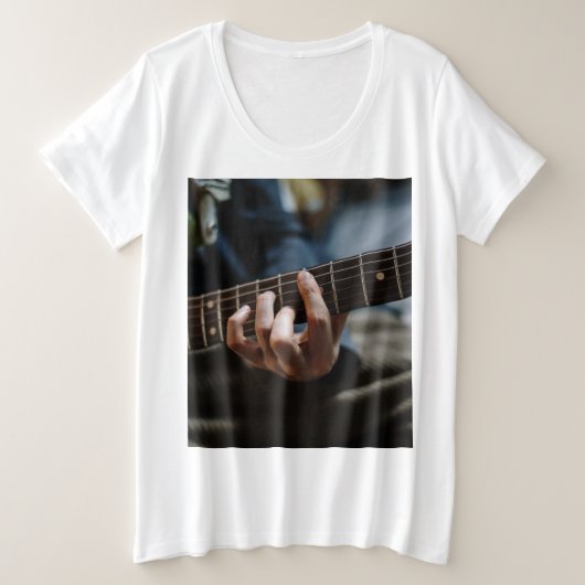 Geweldige gitaar grote maat t-shirt (Design voorkant)