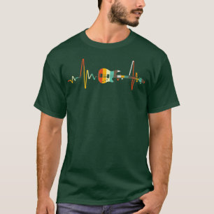 Geweldige gitaar Heartbeat Musici Musical T-shirt