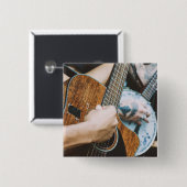Geweldige gitaar vierkante button 5,1 cm (Voorkant /achterkant)