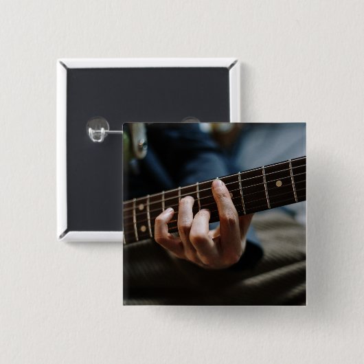 Geweldige gitaar vierkante button 5,1 cm (Voorkant /achterkant)