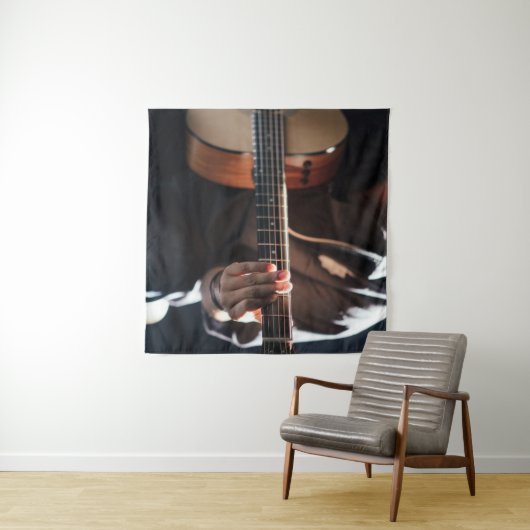 Geweldige gitaar wandkleed (In Situ (horizontaal))