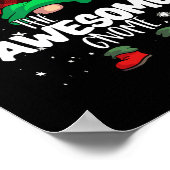 geweldige gnoom rood buffel plaid matching familie poster (Hoek)