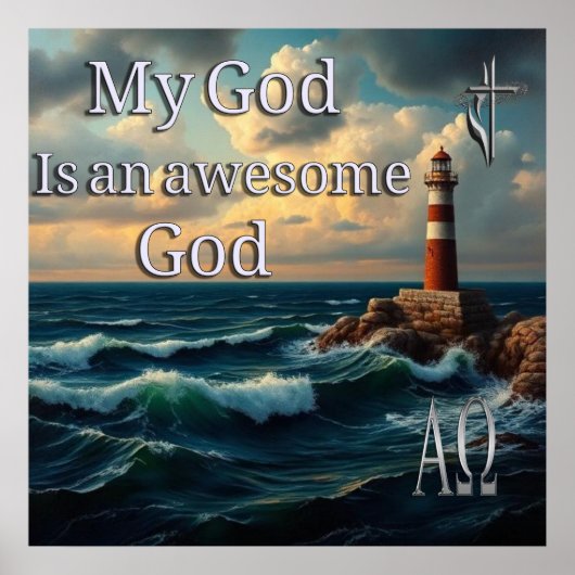 Geweldige God Christelijk Poster (Voorkant)