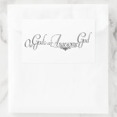 Geweldige God Rechthoekige Sticker (Tas)