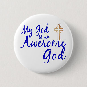 Geweldige God Ronde Button 5,7 Cm