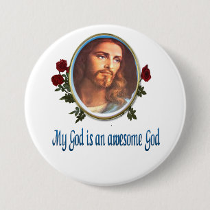 Geweldige God Ronde Button 7,6 Cm
